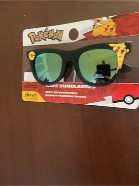 Kids Black Sunglasses with Pikachu Accent